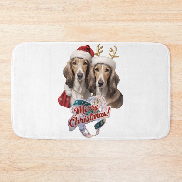 Item preview, Afghan Hounds Merry Christmas  designed and sold by Khala.