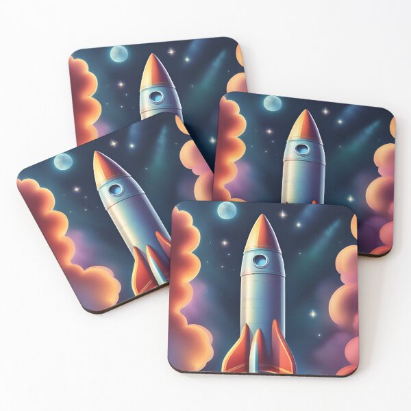 Item preview, Rocket ship flying to space designed and sold by Purr95.