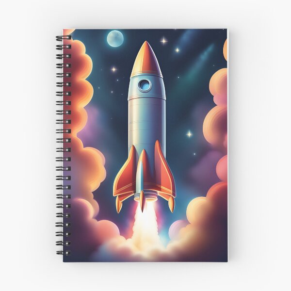 Item preview, Rocket ship flying to space designed and sold by Purr95.