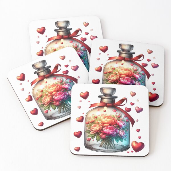 Item preview, Romantic Flower Bouquet in Glass Jar - Perfect Gift for Love designed and sold by Colorten.