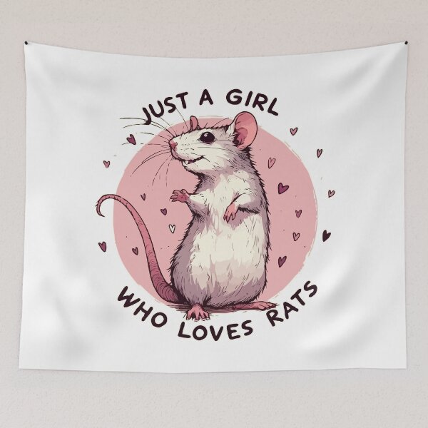 Item preview, Just A Girl Who Loves Rats Cute Rat designed and sold by TomFrontierArt.