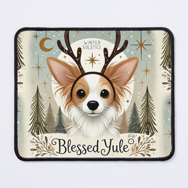 Item preview, Blessed Yule - Winter Solstice Dog Holiday Card designed and sold by ArizonaWitches™ .