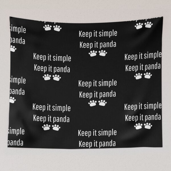 Item preview, Keep It Simple, Keep It Panda - white designed and sold by VasInd.