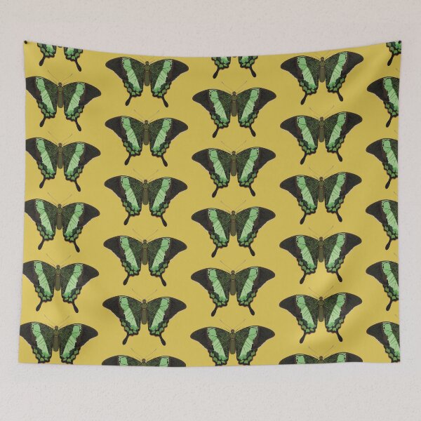 Item preview, E is for Emerald Swallowtail Moth ,Emerald Swallowtail – Striking Green Butterfly Wildlife Illustration designed and sold by PrettylittlepastelUk.