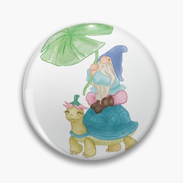 Item preview, Gnome on Tortoise Back designed and sold by MoodyOwlArt.