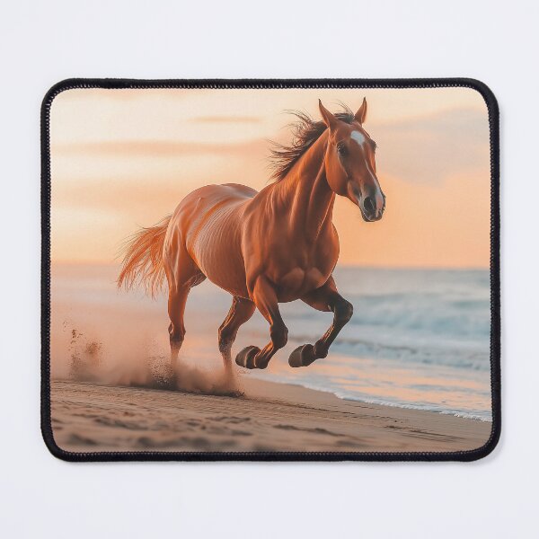 Item preview, Caballo galopando rápido en la playa al amanecer - Foto de animal designed and sold by TheArtistOf2022.