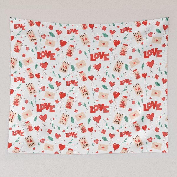 Item preview, Happy Valentines Day Cute Romantic seamless pattern designed and sold by CHERRY--SHOP.