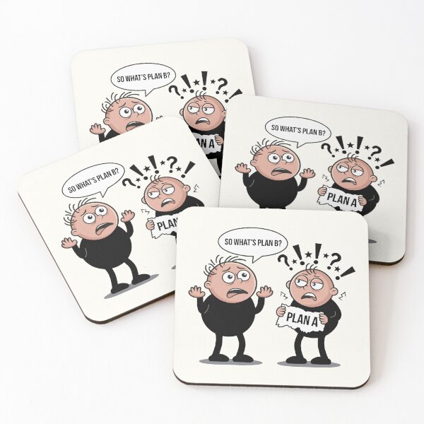 Item preview, "So What's Plan B?" Worried Cartoon Duo designed and sold by JPees.