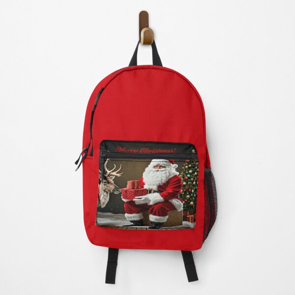 Item preview, Santa Gives Wrapped Christmas Gifts To Reindeer designed and sold by kristalcurt.