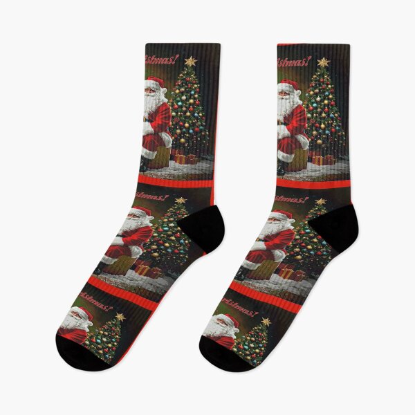Item preview, Santa Gives Wrapped Christmas Gifts To Reindeer designed and sold by kristalcurt.