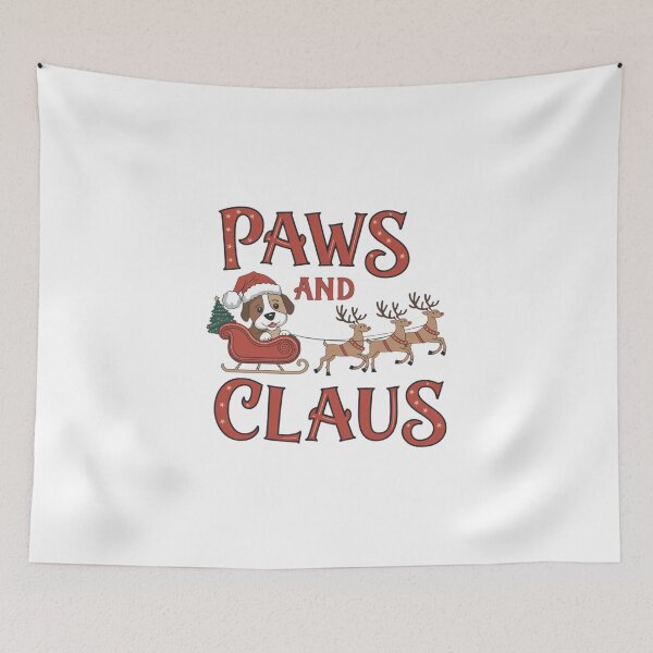 Item preview, Christmas Dog/Paws and Claus/Holiday Dog designed and sold by RadiantRoost.