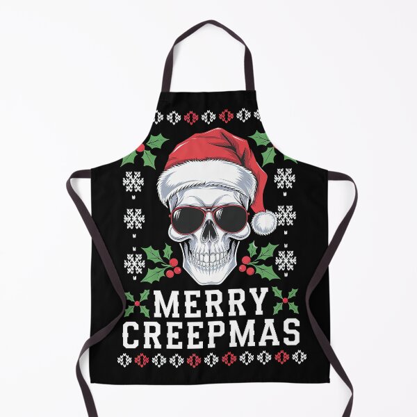 Item preview, Merry Creepmas Ugly Sweater Skull in Sunglasses Funny Horror designed and sold by SpookshowDesign.