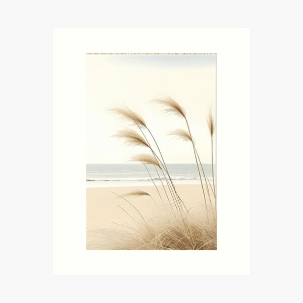 Beach Sand Dunes with Grasses 3 Art Print