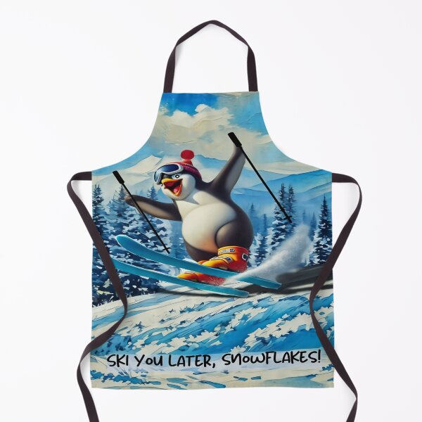 Artikelvorschau, Verspielte Pinguin-Skifahren-Winterszene entworfen und verkauft von gleefulme.