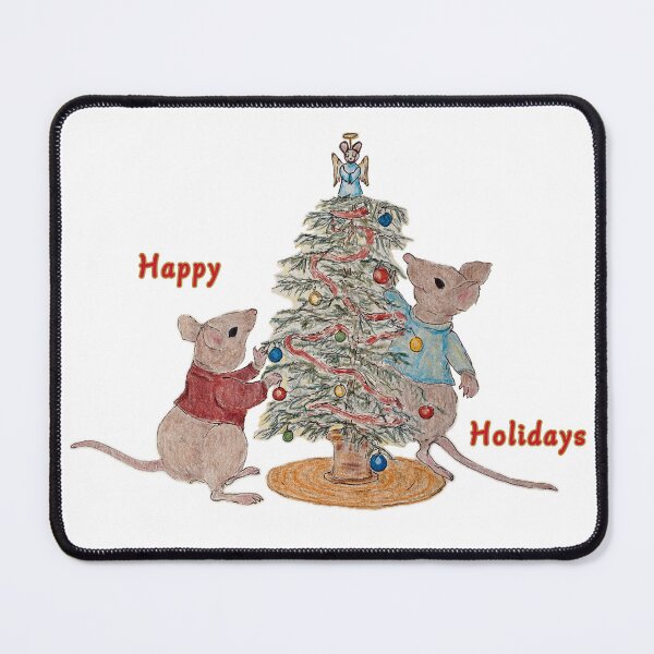 Item preview, Tree Trimming Mice Happy Holidays designed and sold by PaintomimeHorse.