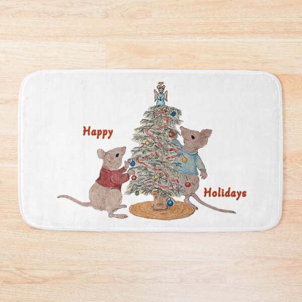 Item preview, Tree Trimming Mice Happy Holidays designed and sold by PaintomimeHorse.