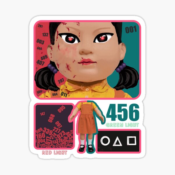 "SQUID GAME. Squid Game Doll. Squid Game Red Light Green Light. (white
