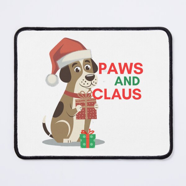 Artikelvorschau, Weihnachtshund/Pfoten und Claus/Ferienhund entworfen und verkauft von RadiantRoost.