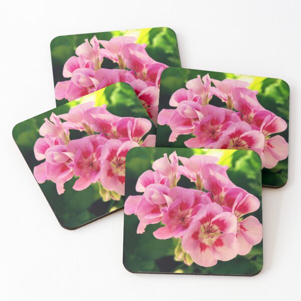 Item preview, Red-Accented Pink Flowers Against Bright Green Leaves designed and sold by CountyKent.