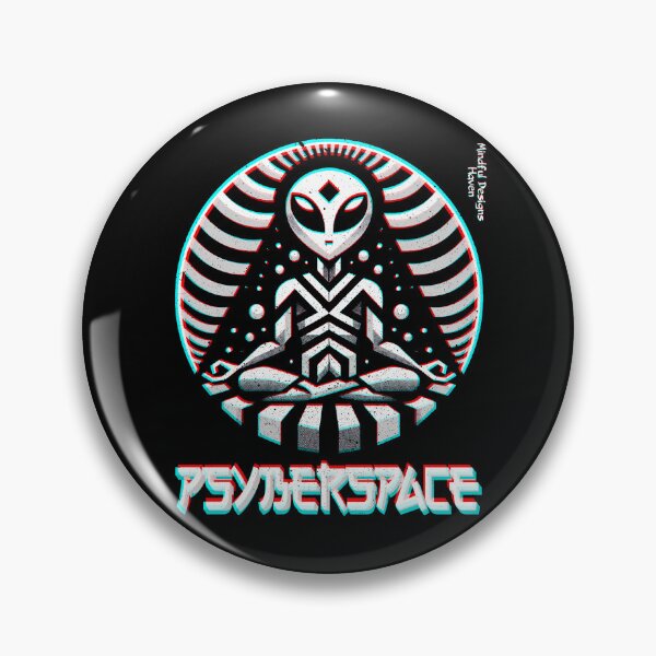 Artikelvorschau, Psyberspace Lotus Position Alien | Chromadrift Anaglyph Brutalismus Monochrome Power Illustration | Perfektes Achtsamkeitsgeschenk entworfen und verkauft von Psyberspace.