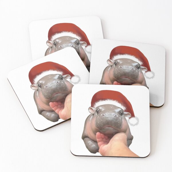 Item preview, Christmas Moo-Deng Pygmy Hippo designed and sold by ArmsGeoTypo.