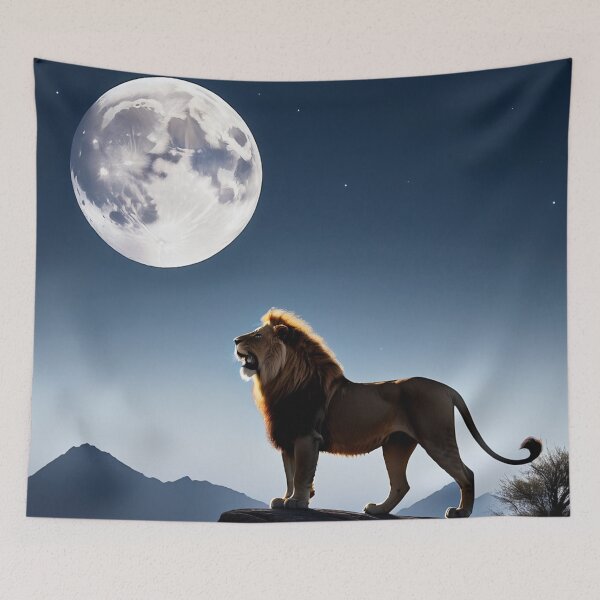 Item preview, Lion Silhouette At Moonlight designed and sold by Bunmigraphics .