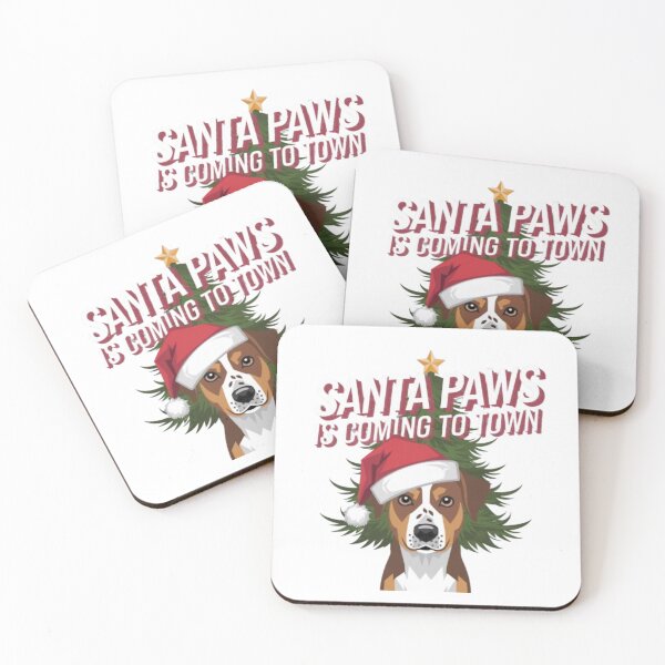 Item preview, Cute Christmas Dog/Santa Paws is Coming to Town/Christmas Dog designed and sold by RadiantRoost.