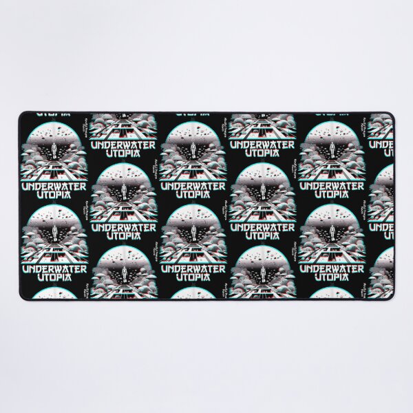 Item preview, SCUBA Diver in a Surreal Underwater Utopia | Chromadrift Anaglyph Brutalism Monochrome Power Illustration | Perfect Mindfulness Gift designed and sold by Psyberspace.