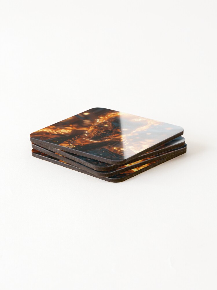 Thumbnail 4 of 5, Coasters (Set of 4), Ghost Rider designed and sold by LunartCode.