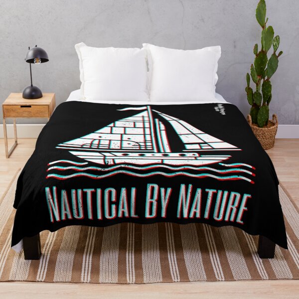 Item preview, Nautical by Nature | Bauhaus Sailing Boat | Chromadrift Anaglyph Brutalism Monochrome Power Illustration | Perfect Mindfulness Gift designed and sold by Psyberspace.
