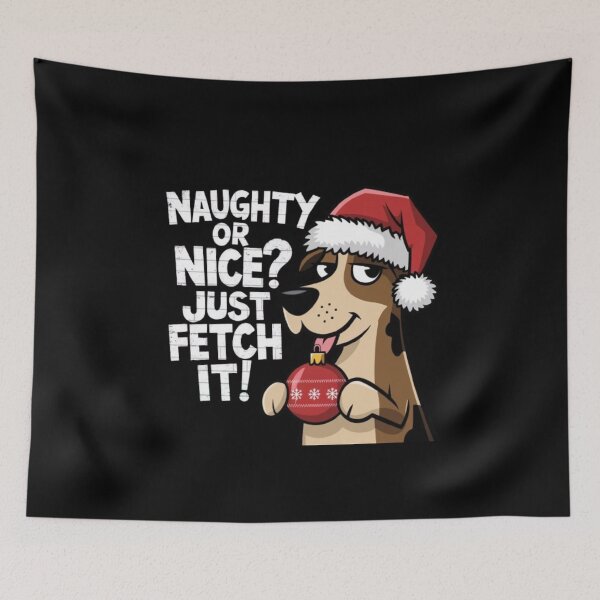Item preview, Funny Christmas DogNaughty or Nice DogChristmas Dog designed and sold by RadiantRoost.