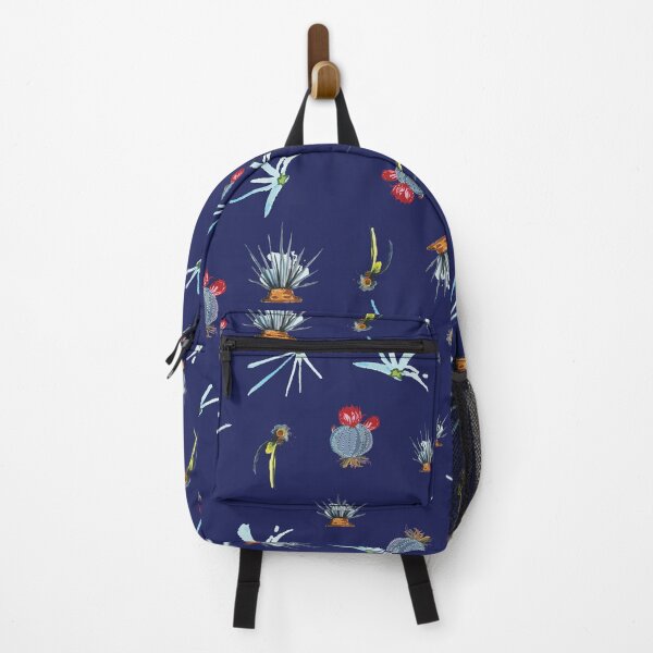 Item preview, Watercolor cactus motifs pattern on dark blue designed and sold by annmarie337.