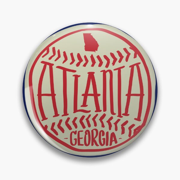 Item preview, Atlanta Georgia Hand-Illustrated Baseball Typography Art designed and sold by thegoodwordsco.