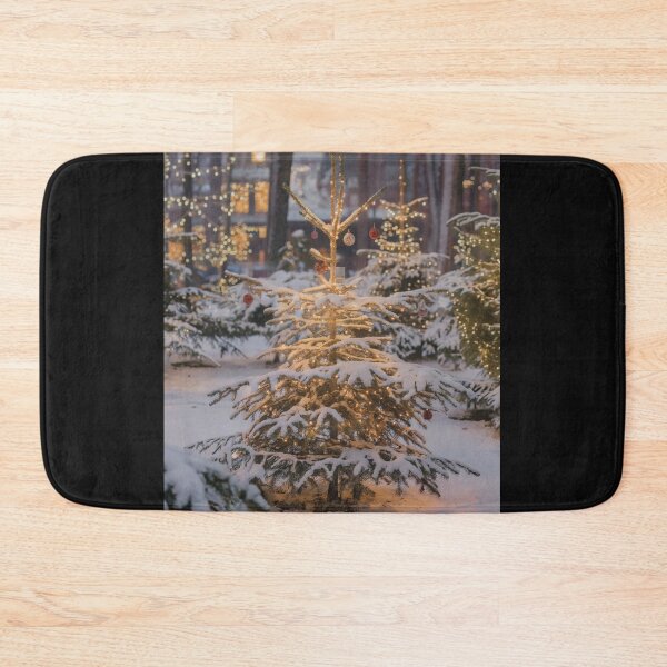 Item preview, Magical Winter Forest with Lit Christmas Trees designed and sold by McVrax.