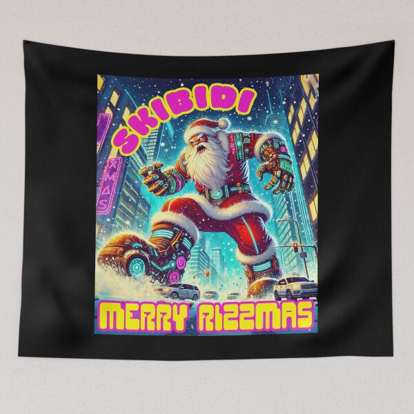 Item preview, Skibidi Merry Rizzmas Cyber Santa Christmas Holiday Rizz designed and sold by Victor Shadehorn.