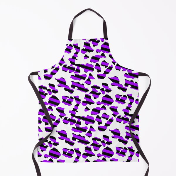 Item preview, Slightly Diagonal Black And Purple Stripes Through Cowprint Pattern. designed and sold by TheRulerofEarth.