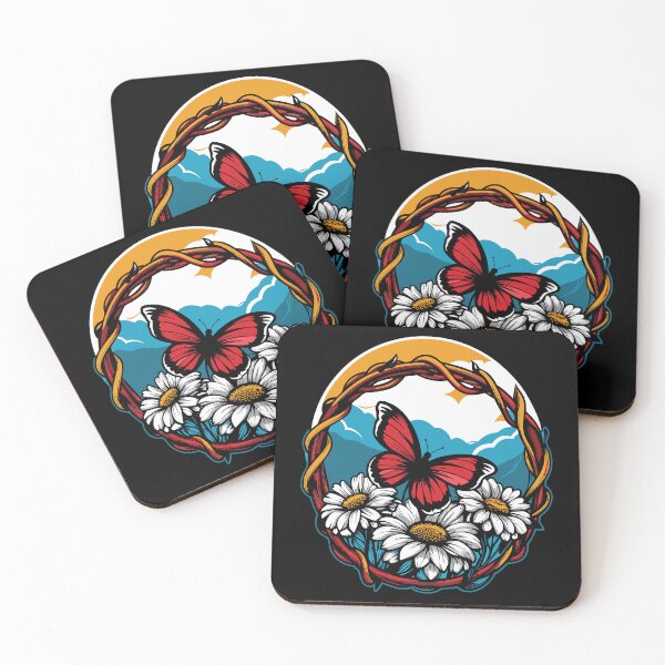 Item preview, Floral Wreath with Butterfly designed and sold by luuuMerch.