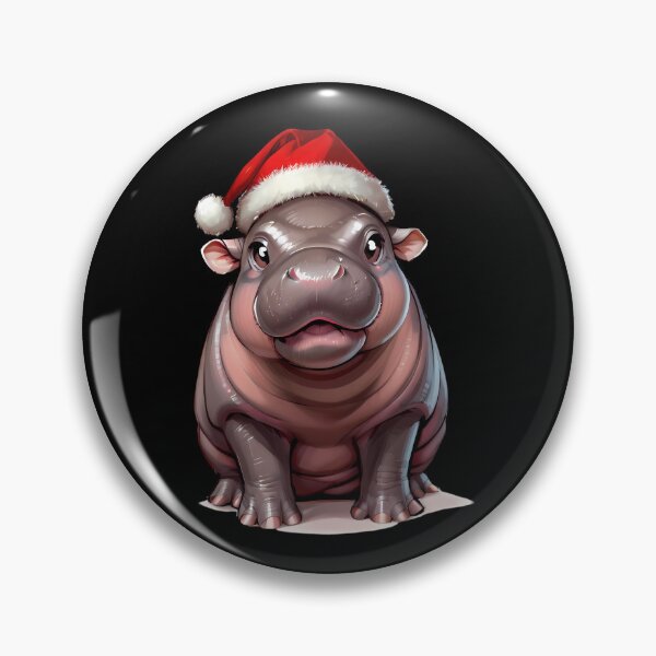 Item preview, Cute Christmas Moo Deng Hippo Illustration designed and sold by andasanc14.