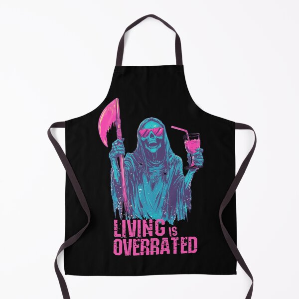 Item preview, Living Is Overrated T-Shirt | Bold Grim Reaper Design | Edgy Pop Art Tee | Casual Outfit | Unique Humor Gift | Statement Graphic Tee designed and sold by Loffartdesign.