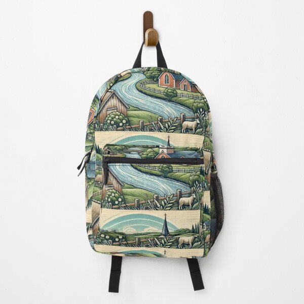 Item preview, Charming Countryside Village Landscape designed and sold by Alta-store.