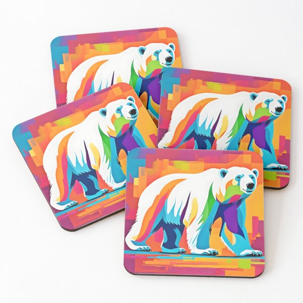Item preview, Vibrant Polar Bear designed and sold by Health And Fitness Posts e-Store.
