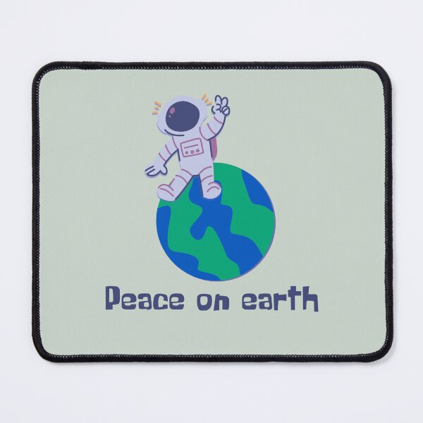 Item preview, Peace on Earth Astronaut on World Globe in Space designed and sold by Neeshki.