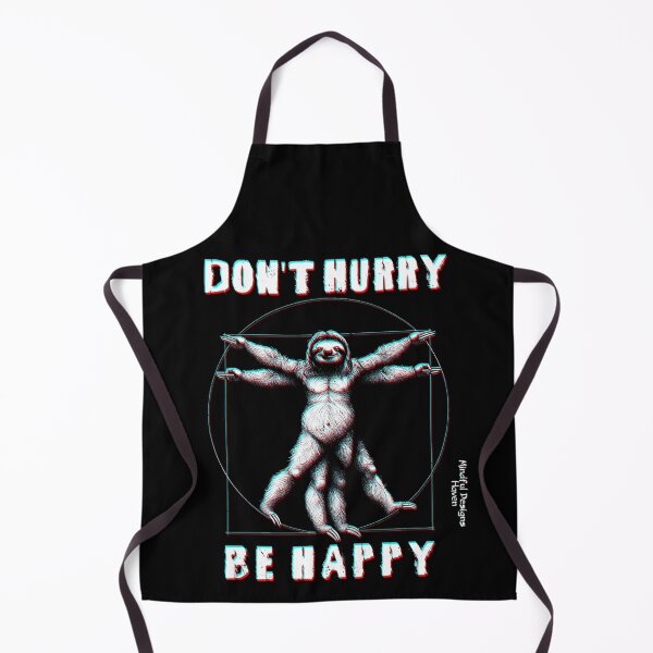 Item preview, Vitruvian Sloth | Don't Hurry be Happy| Leonardo Da Vinci Vitruvian Man | Chromadrift Anaglyph Brutalism Monochrome Power Illustration | Perfect Mindfulness Gift designed and sold by Psyberspace.