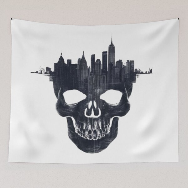 Item preview, Dark Skull city designed and sold by catcraftss.