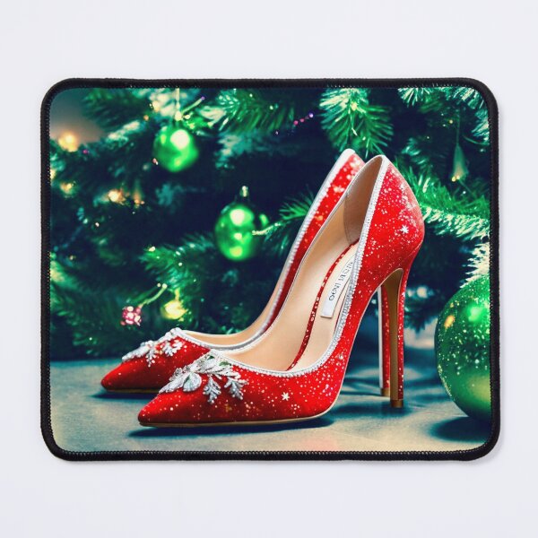 Item preview, GLITTER SPARKLY RED HIGH HEELS PUMPS FESTIVE CHRISTMAS HOLIDAY PARTY designed and sold by Arts4U.