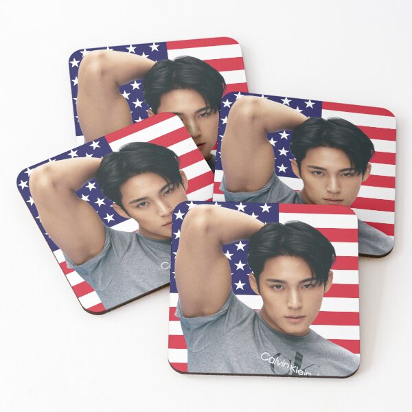 Item preview, Kpop Seventeen Mingyu USA Flag Funny Kpop designed and sold by StarBunnyDesign.