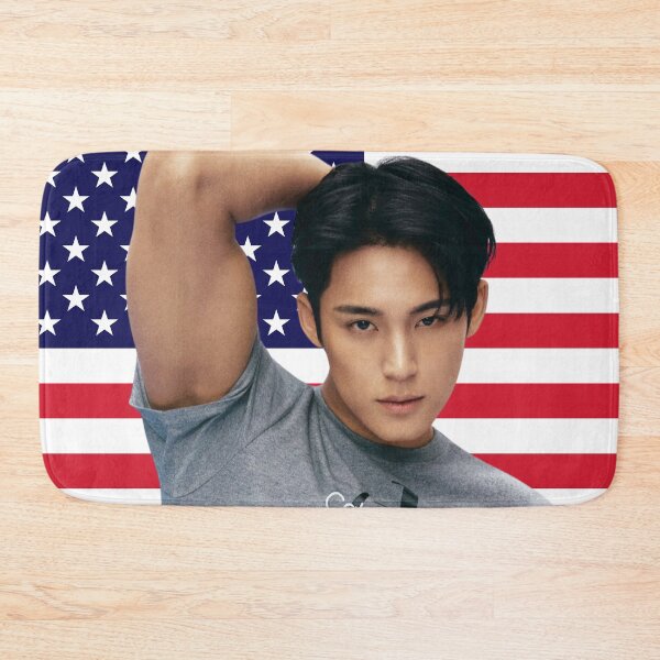 Item preview, Kpop Seventeen Mingyu USA Flag Funny Kpop designed and sold by StarBunnyDesign.