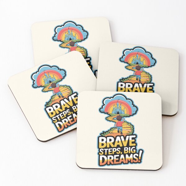 Item preview, Brave Steps, Big Dreams - Kids Motivation Design designed and sold by MolonasDesigns.