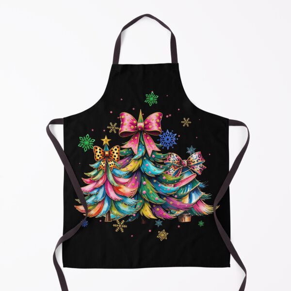 Item preview, Colourful Christmas Trees, Bow Coquette designed and sold by MadCatPrints.