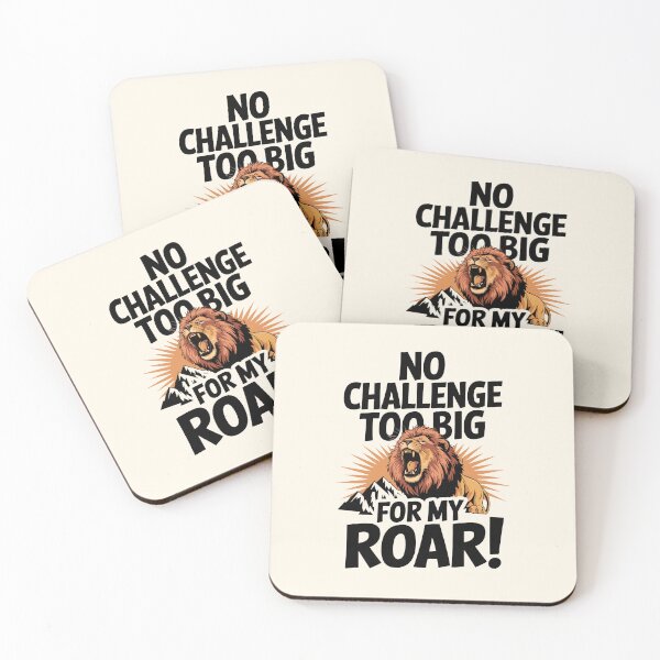 Item preview, No Challenge Too Big for My Roar! - Motivational Kids Design designed and sold by MolonasDesigns.